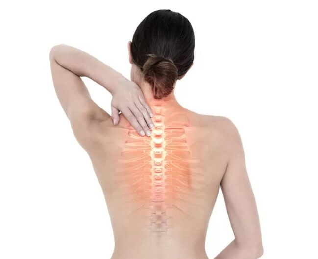 dor na coluna torácica com osteocondrose